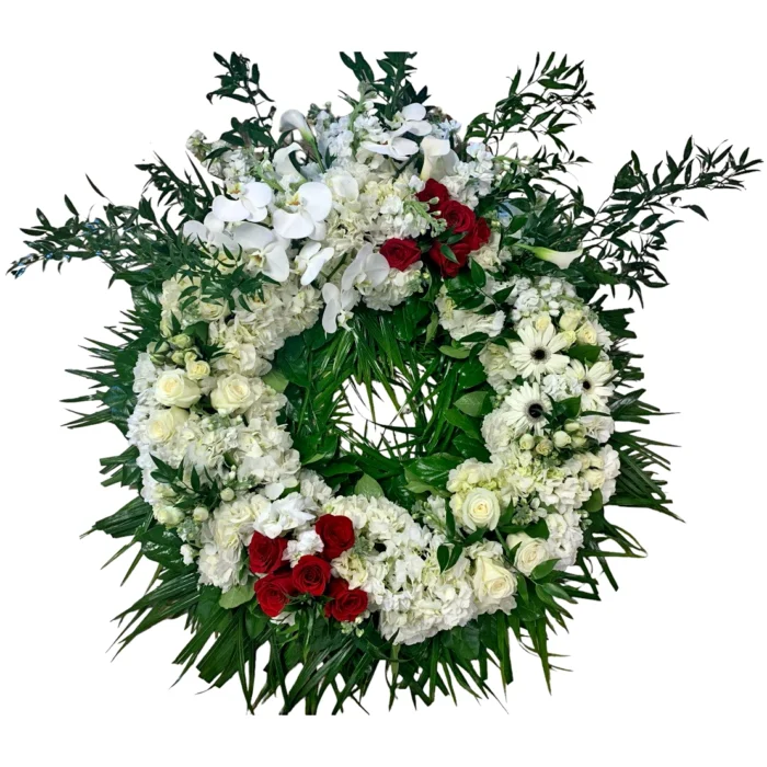 White & Red Wreath