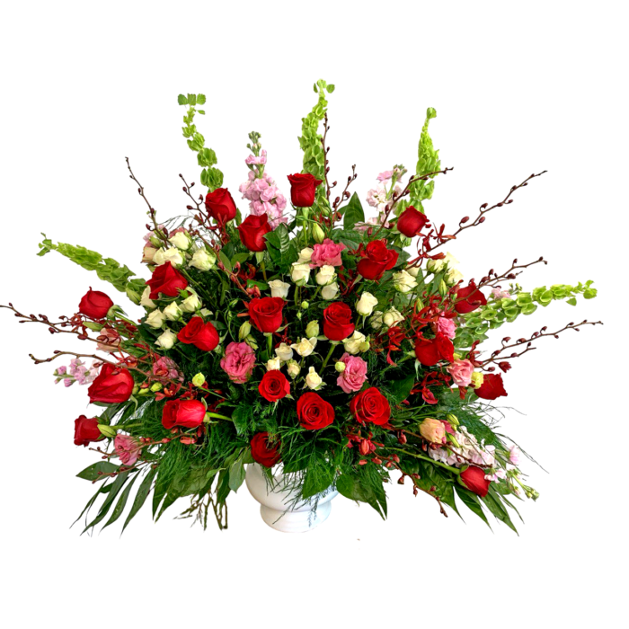 Royal Mix with Red Roses Urn