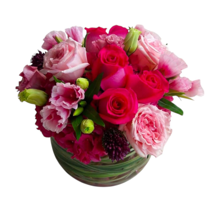 Deep pink ball arrangement-2