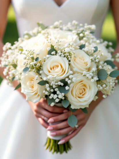 Wedding Bouquet in hands of brida