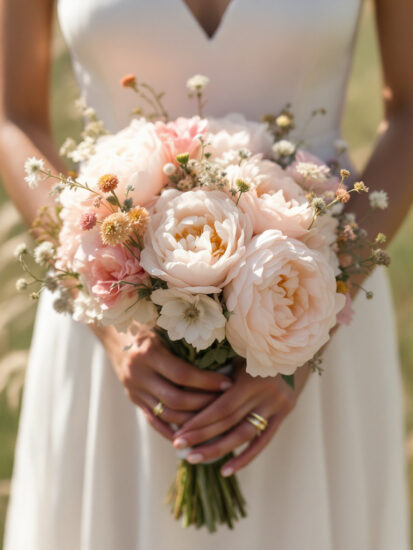 Wedding Bouquet in hands of brida