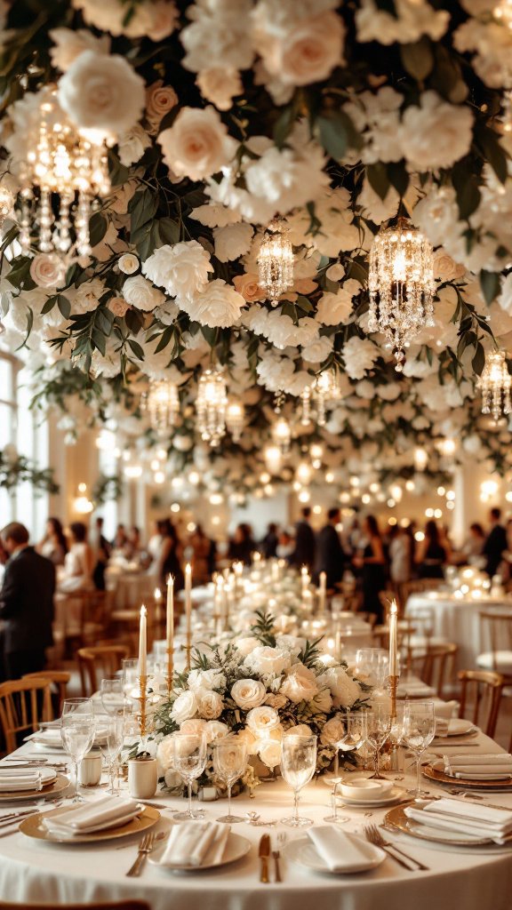 Luxury wedding floral installation