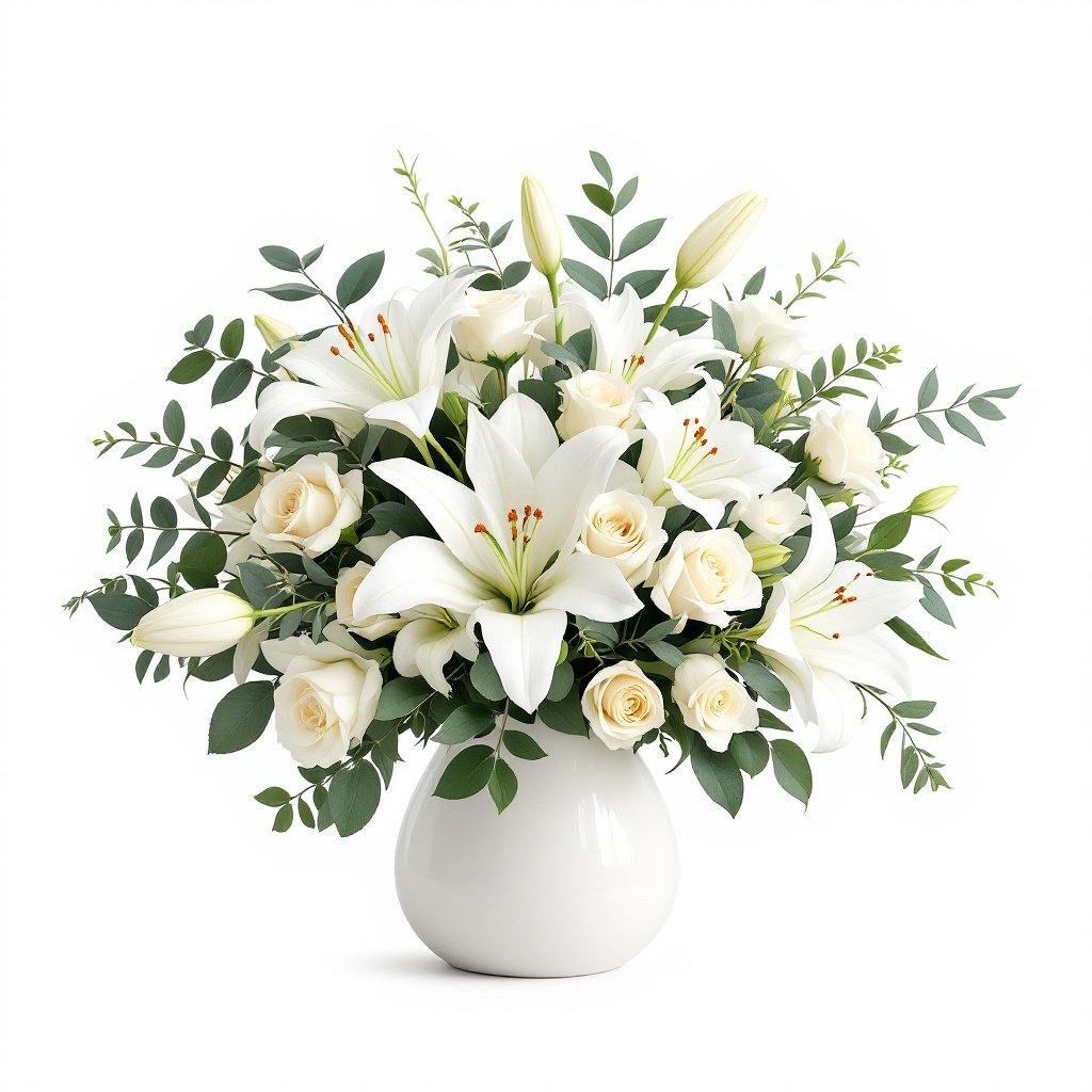 Funeral flowers in modern style