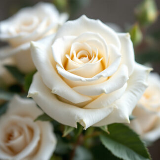 Sympathy flowers white roses (1)