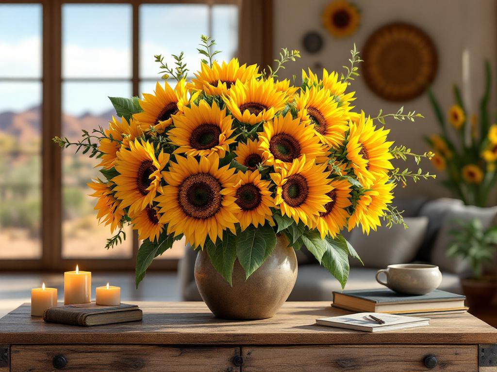 luxury Sunflowers arrangement in Arizona Home