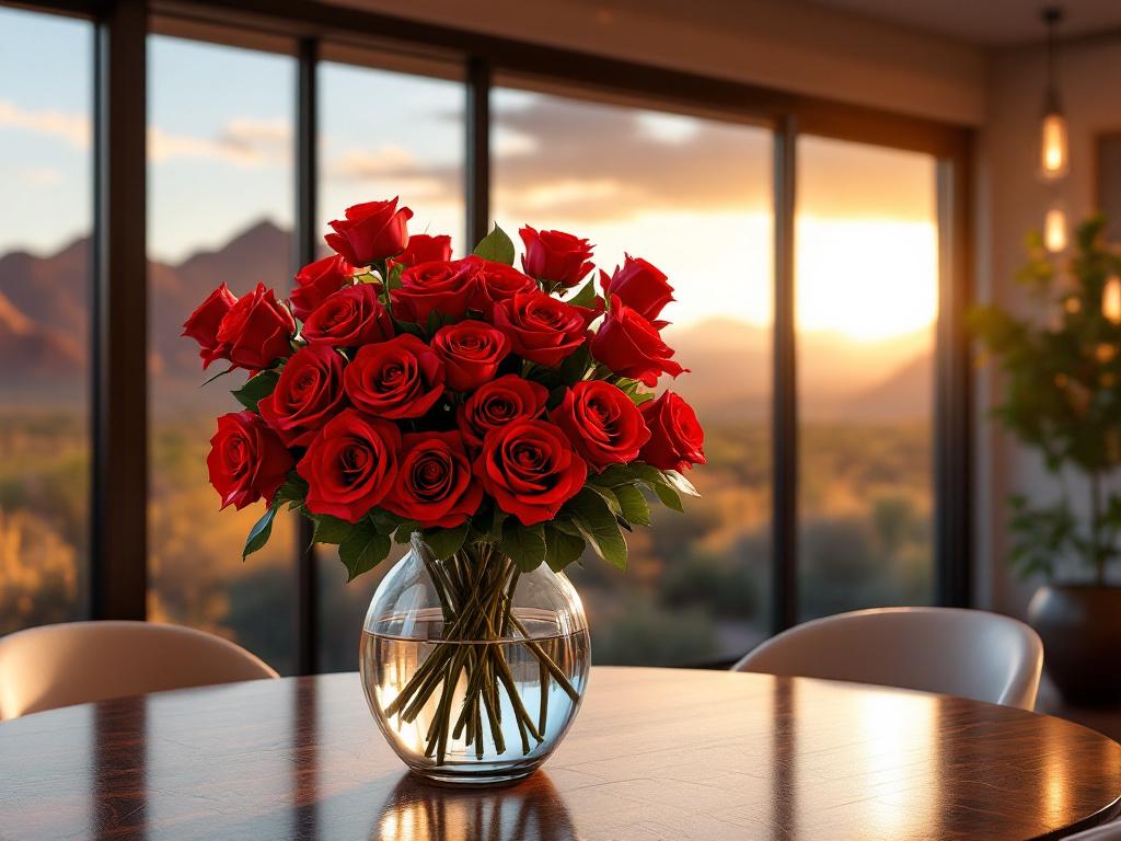 luxury red roses arrangement in Arizona Home(1)