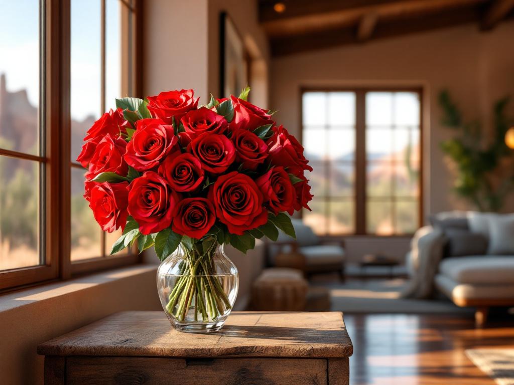 luxury red roses arrangement in Arizona Home(1)