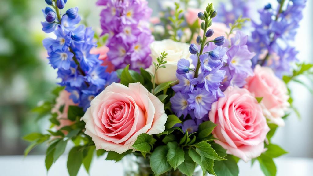The Flowers of July: Larkspur and Water Lily