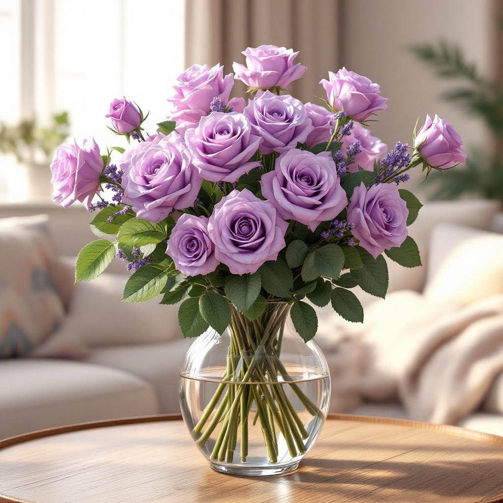 Combining Lavender Roses with Other Flowers