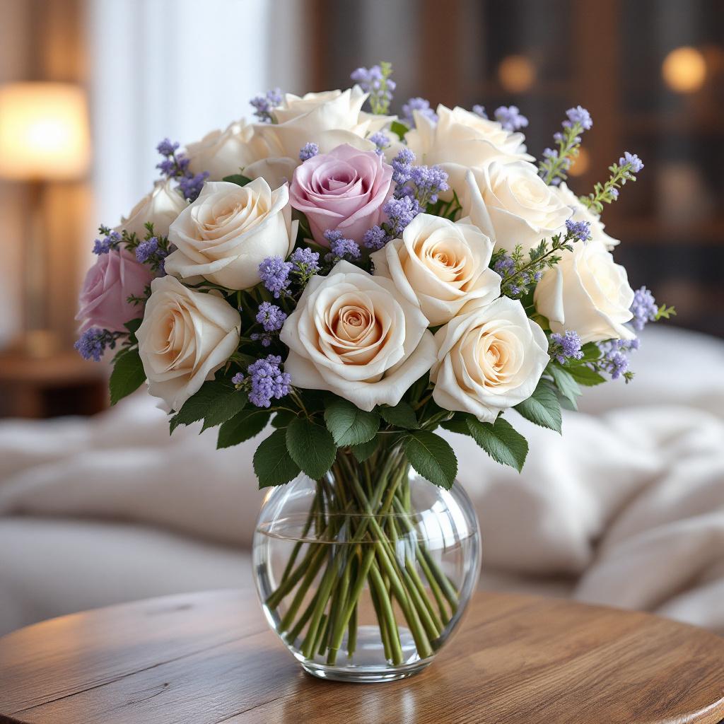 Combining Lavender Roses with Other Flowers
