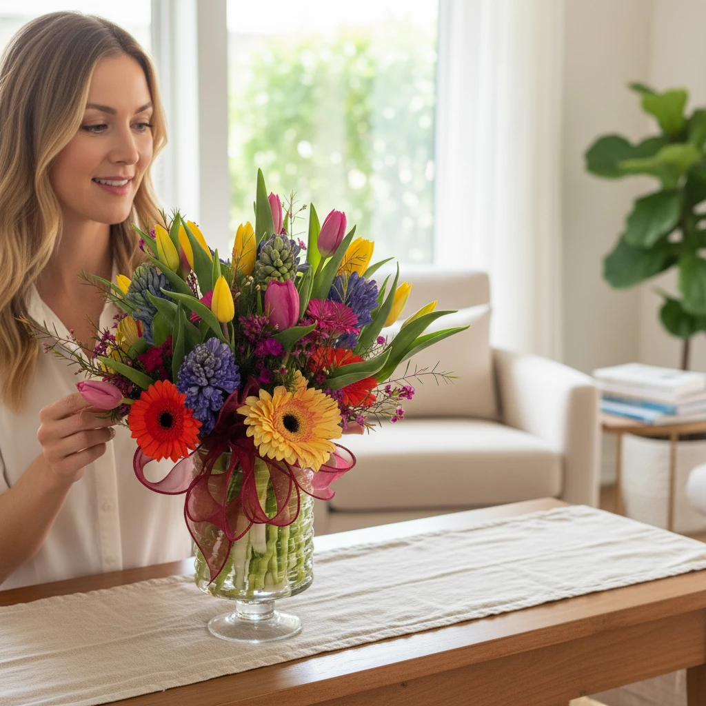 Tulips Flower Arrangement - Image 2